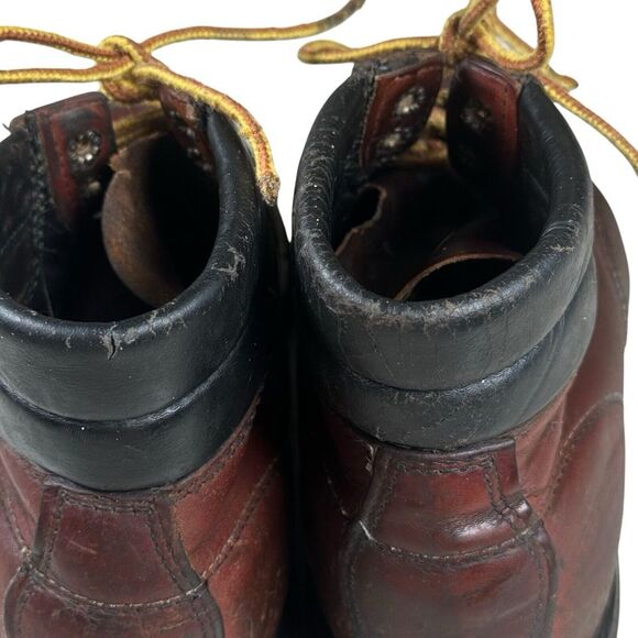 Vintage Red Wing Reddish Brown Leather Super Sole‎ Lace Up Work Boots Sz 8 D USA - Picture 7 of 16
